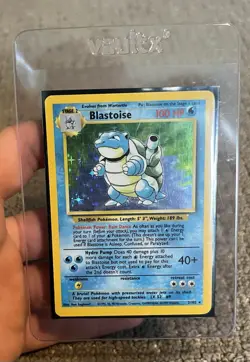 Pokemon TCG Blastoise Holo Rare Card 002/102 1999 Base Set - Image 1