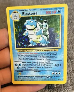 Pokemon TCG Blastoise Holo Rare Card 002/102 1999 Base Set - Image 2