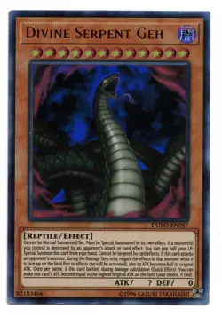 Yu-Gi-Oh Card: Divine Serpent Geh DUPO-EN047 Ultra Rare! EX - Image 1