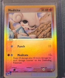 Pokemon Meditite EX Dragon 32/97 50 HP Reverse Holo Uncommon 2003 English Card - Image 1