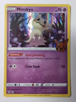 Pokemon Card Mimikyu 081/189 Holo Rare Trick Or Trade Halloween - Image 1