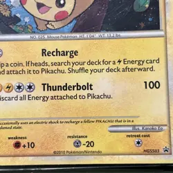 Pokemon TGC 2010 HG&SS Pikachu HGSS03 Black Star Promo Holo Card Rare NM - Image 3