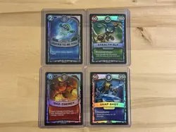 Silver Foil Lot of 4 Skylanders Battlecast TCG Cards - Image 1