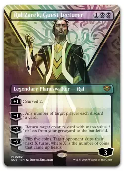 Ral Zarek, Guest Lecturer (Borderless) #282 (Foil) NM Secrets of Strixhaven - Image 1
