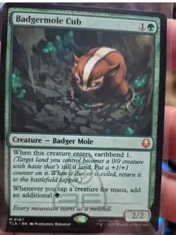 Magic the Gathering Badgermole Cub NM Condition - Image 1