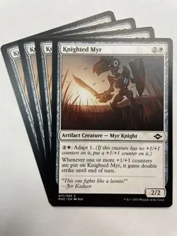 4x Knighted Myr - NM/M - Modern Horizons 2 MTG Magic the Gathering - Image 1