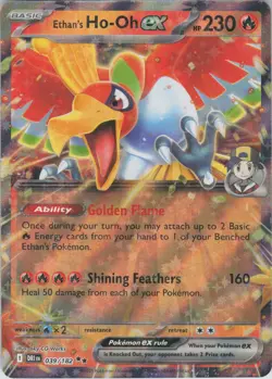 Ethan's Ho-Oh ex 039/182 Double Rare Destined Rivals Pokemon Near Mint - Image 1
