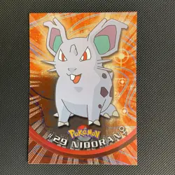 TOPPS POKEMON SERIES 1 NIDORAN FOIL #29 TV ANIMATION - Image 1