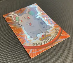 TOPPS POKEMON SERIES 1 NIDORAN FOIL #29 TV ANIMATION - Image 3