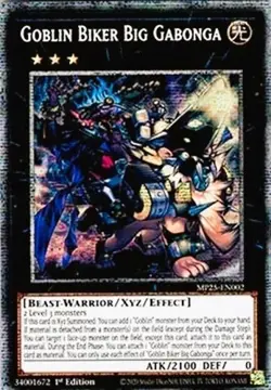 Yugioh MP25-EN002 Goblin Biker Big Gabonga Starlight Rare 1st MINT - Image 1