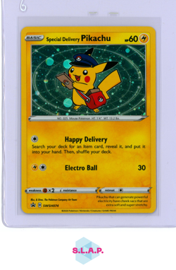 SPECI4L DELIVERY PIKACHU POKEMON 74 2020 SWSH PROMO HOLO ENGLISH - Image 1
