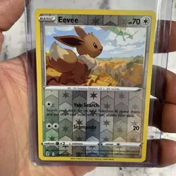 Eevee Common SWSH07: Evolving Skies 125/203 Reverse Holo LP+ Pokemon Nintendo - Image 2