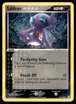 2006 EX - Holon Phantoms Sableye Basic/Rare #31 - Image 1