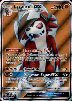 Pokemon TCG Holo Full Art Lycanroc GX (Full Art) SM - Guardians Rising 138/145 - Image 1