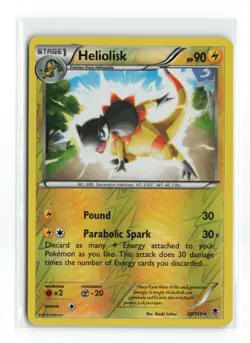 HELIOLISK 30/119 REVERSE HOLO PHANTOM FORCES POKEMON TCG LP - Image 1