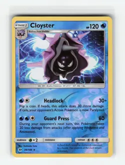 CLOYSTER 34/149 REVERSE HOLO POKEMON TCG LP - Image 1