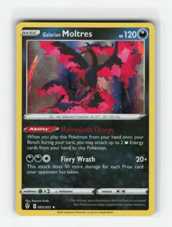 GALARIAN MOLTRES 093/203 EVOLVING SKIES HOLO RARE POKEMON TCG NM - Image 1