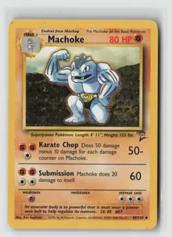 Machoke #49/130 Base Set 2 Pokemon TCG MP - Image 1