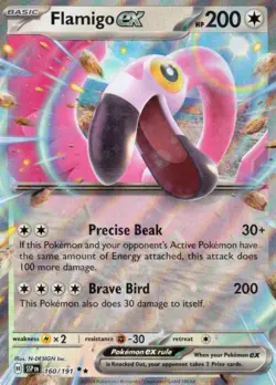 Flamigo ex 160/191 Double Rare Surging Sparks Pokemon Holo Near Mint - Image 1