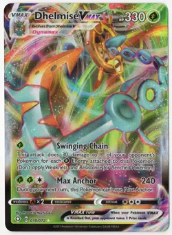 Dhelmise VMAX 010/072 Holo VMAX Rare Shining Fates Pokemon Holo Near Mint - Image 1