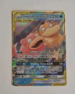 Pokemon Slowpoke & Psyduck GX 35/236 Sm-Unified Minds Ultra Rare Holo Pokemon - Image 1