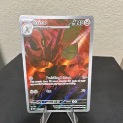 Pokemon TCG Scizor Illustration Rare Holo SV03: Obsidian Flames 140 HP 205/197 - Image 3