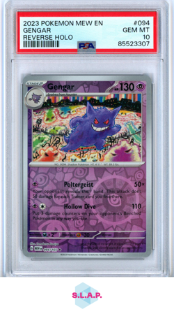 GENGAR REVERSE HOLO POKEMON MEW EN-151 2023 094 PSA 10 - Image 1