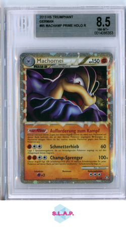 MACHOMEI PRIME POKEMON 95/102 2010 HG/SS TRIUMPHANT HOLOFOIL DEUTSCH BGS 8.5 - Image 1