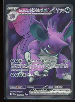 Team Rocket's Nidoking ex 2025 Pokemon Destined Rivals 216/182 Ultra Rare Holo - Image 1