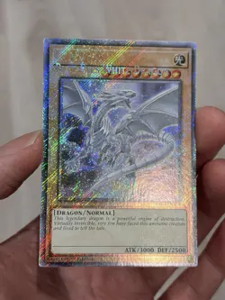 Yugioh Misprint Name Shift Blue Eyes White Dragon RA04 Platinum Secret Rare NM - Image 5