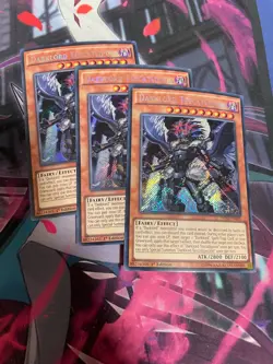 YUGIOH - DARKLORD TEZCATLIPOCA X3 - SECRET RARE - DESO - 1ST ED - NM EUROPRINT - Image 1