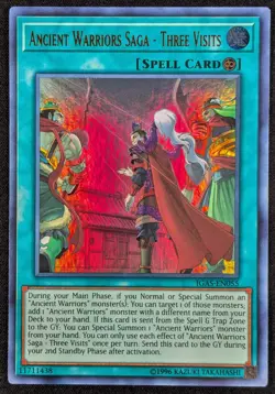 Ancient Warriors Saga Three Visits 1996 Ultra Rare Holo Yugioh IGAS-EN055 (NM) - Image 1