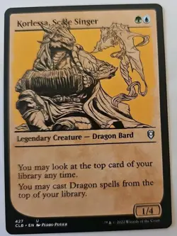 MTG Magic The Gathering Card Korlessa, Scale Singer Legendary Creature Dragon - Image 1