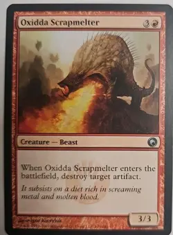 MTG Magic The Gathering Card Oxidda ScrapmelterCreature Beast Red Scars Of Mirr - Image 1