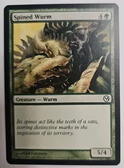 MTG Magic The Gathering Card Spined Wurm Creature Wurm Green - Image 1