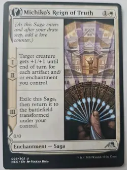 MTG Magic The Gathering Card Portrait of Michiko/Michiko's Reign of Truth White - Image 1