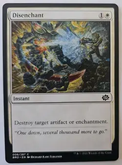 MTG Magic The Gathering Card Disenchant Instant White The Brothers War 2022 - Image 1