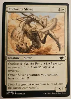MTG Magic The Gathering Card Enduring Sliver Creature Sliver White Modern Horizo - Image 1