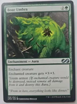 MTG Magic The Gathering Card Boar Umbra Enchantment Aura Green Ultimate Masters - Image 1