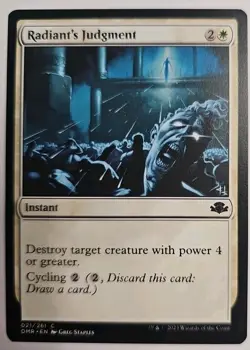 MTG Magic The Gathering Card Radiant's Judgment Instant White Dominaria Remaster - Image 1
