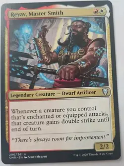 MTG Magic The Gathering Card Reyav, Master Smith Legendary Creature Dwarf Art - Image 1