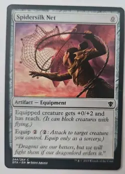 MTG Magic The Gathering Card Spidersilk Net Artifact Equipment Dragons Of Tarkir - Image 1