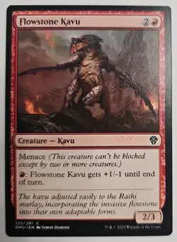 MTG Magic The Gathering Card Flowstone Kavu Creature Kavu Red Dominaria United - Image 1