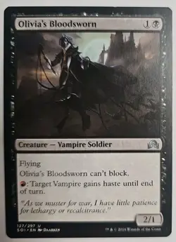 MTG Magic The Gathering Card Olivia's Bloodsworn Creature Vampire Soldier Black - Image 1