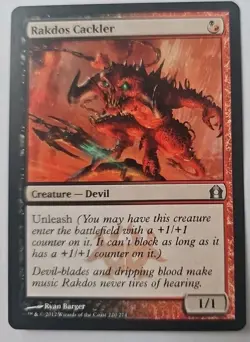 MTG Magic The Gathering Card Rakdos Cackler Creature Devil Black Red 2012 - Image 1