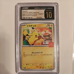 CGC PRISTINE 10 Pikachu 020/M-P McDonald's Japanese Pokemon Promo Card 2025 - Image 3