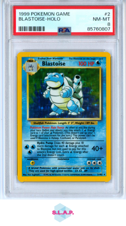 BLASTOISE-HOLO POKEMON GAME 1999 2 PSA 8 - Image 1