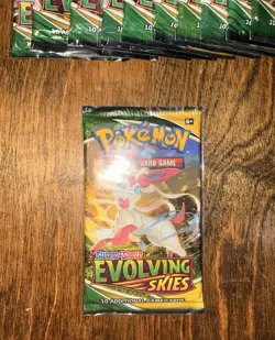 Pokemon TCG Evolving Skies 15 Booster Packs Sealed English Lot - Image 2