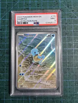 2023 POKEMON MEW EN-151 ILLUSTRATION RARE #170 SQUIRTLE PSA 9 - Image 1