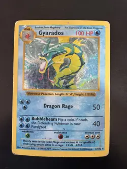 Pokemon TCG - Gyarados - 6/102 - Holo Unlimited - Base Set [Moderately Played] - Image 1